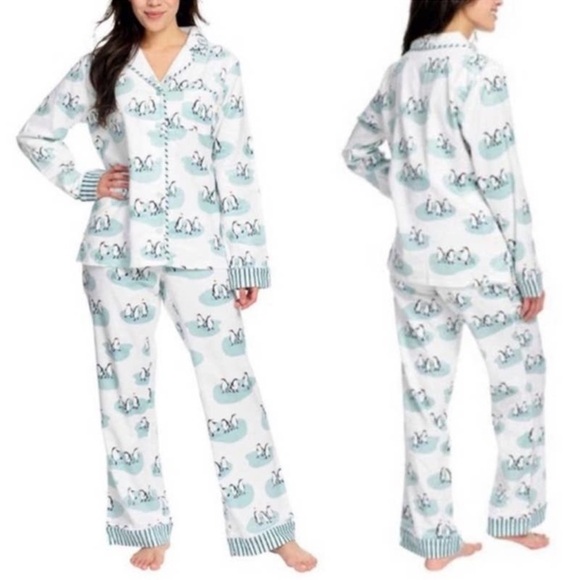 munki munki Other - NWT Munki Munki flanel Penguins in Love super soft Flannel Pajama Set size S